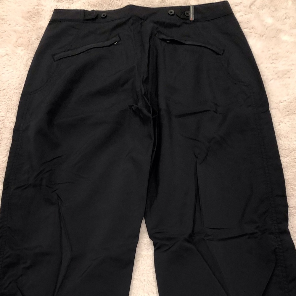 Royal Robbins Hiking Black Pants with Button Detail at the Ankle, Size 8
